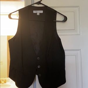 New York and Company Black Pinstripe Vest
